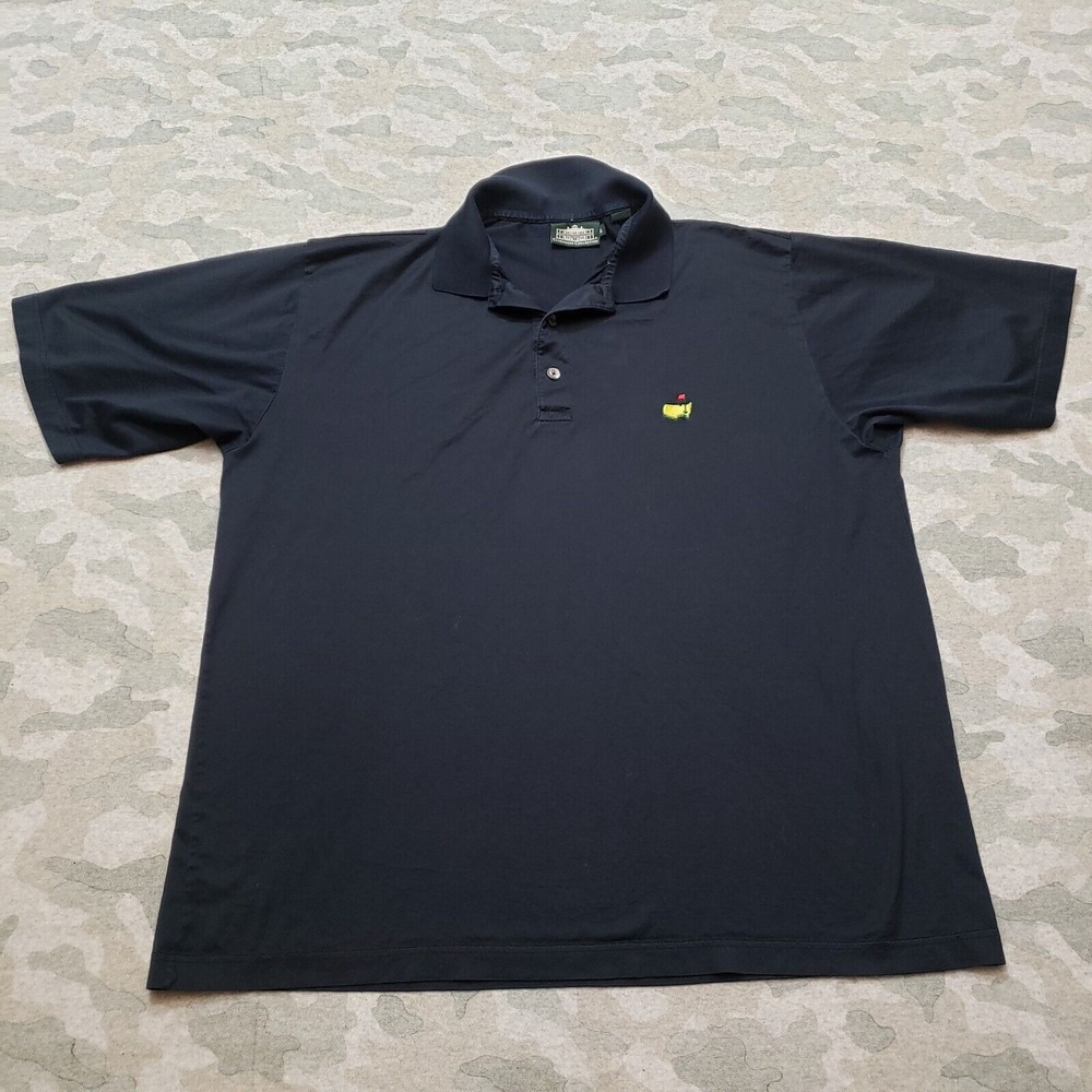 Clubhouse Collection Masters Polo Shirt Mens Large Blue‎ Short Sleeve Golf